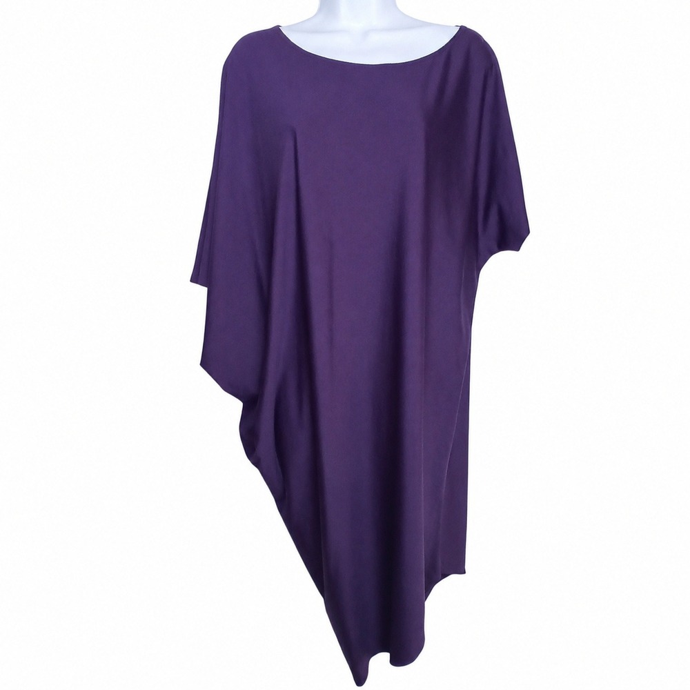 Athleta Sunlover Hilo Dress M Wild Raisin Purple Resort Swim Cover Up Asymmetric